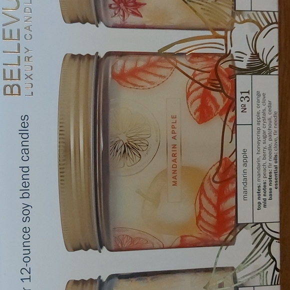 BELLEVUE Set of Four Candles - Picture 4 of 7